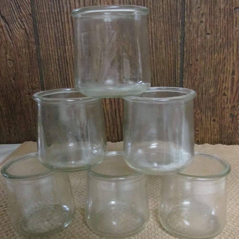 Oui Yogurt Glasses Set of 6 for Crafts